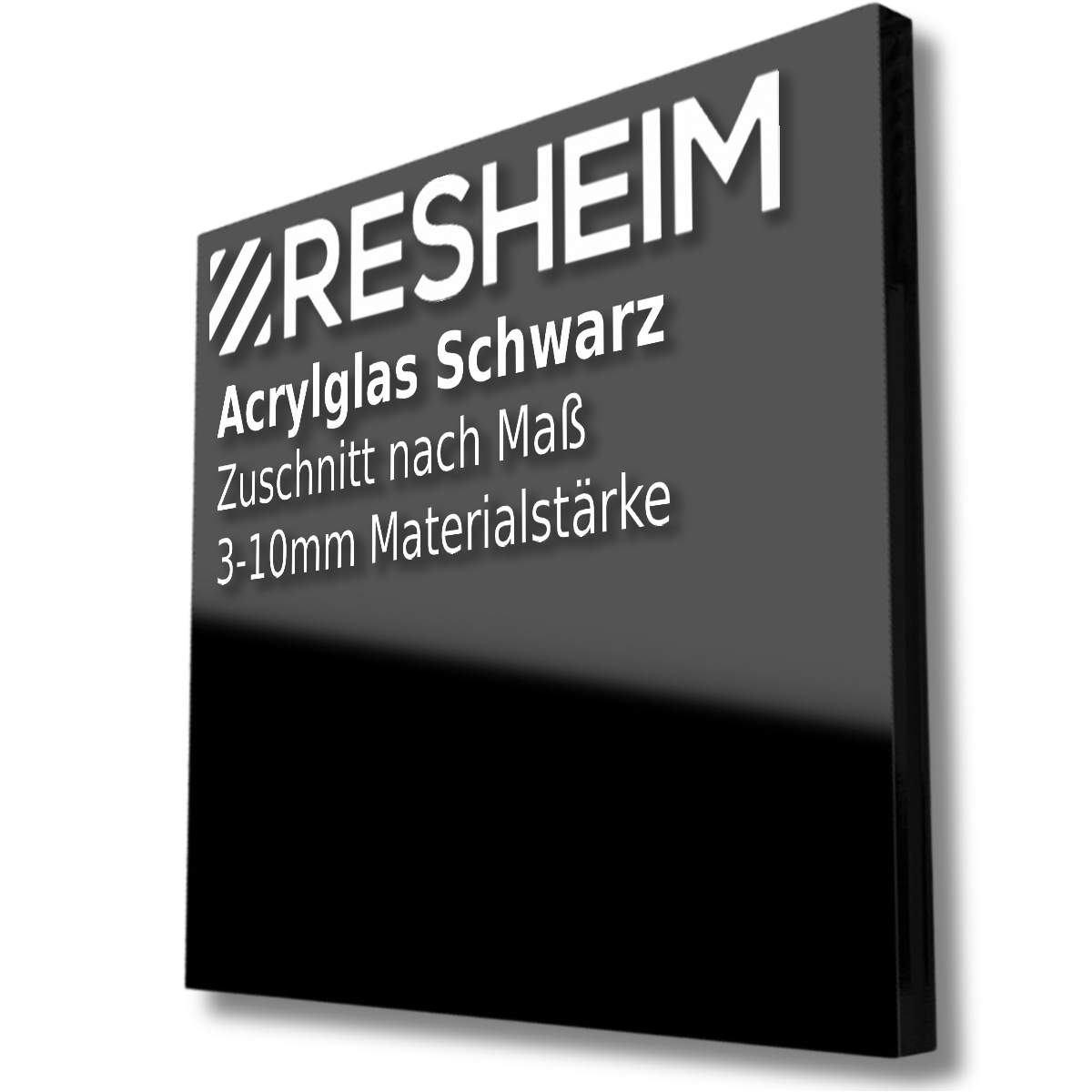 3 mm Acrylglas GS Schwarz (Größe wählbar) - Laserschnitt